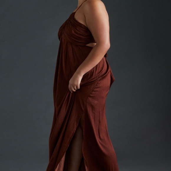 TIE-BACK HALTER MAXI DRESS XL Crimson - Picture 6 of 16